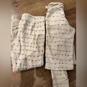 Rylee + Cru Cream Holiday Lights Pajama Set
